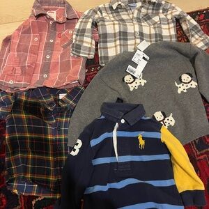 6-12 Month Bots Shirt Bundle- Ralph Lauren, Gap, Levi’s